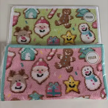 미개봉 새상품 라브러리 바이 페이 클로스 크리스마스 쿠키 손수건 2개