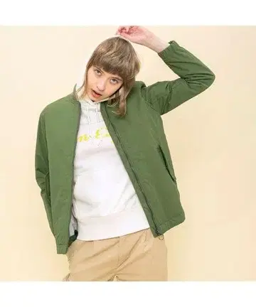 에이글 카롱브 패디드 자켓 블루종 40 (L) 모스 그린 새상품