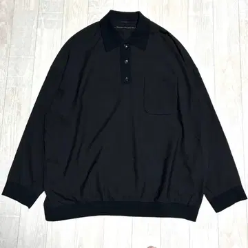 my beautiful landlet 블랙 스트레치 피케 셔츠 긴팔