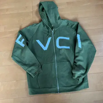 RVCA 올리브 집업 후드티 L