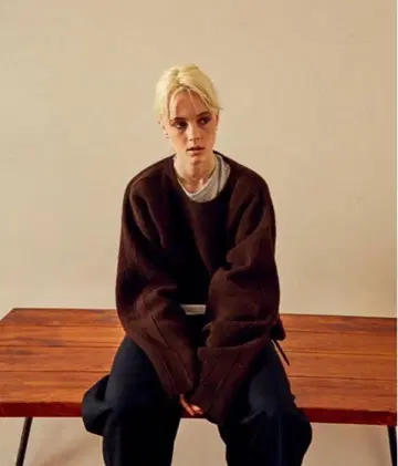 YOKE 다크 브라운 니트 스웨터 M