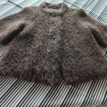 MADE IN ITALY 알파카 혼방 볼레로풍 숏 가디건