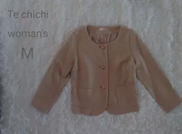 Te chichi 트위드풍 노카라 자켓 (M) 베이지 세레모니