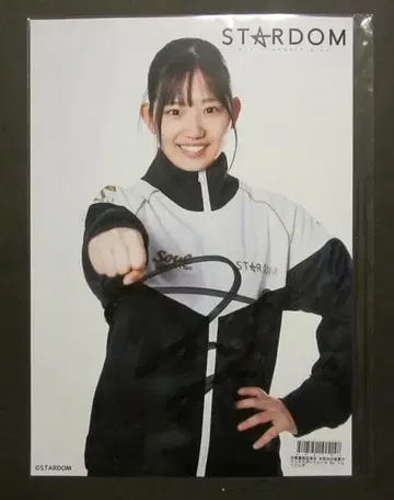 여자 프로레슬링 스타덤 공식 굿즈 친필 사인입 포트레이트 아마사키 미유