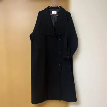 HARE 블랙 롱 코트