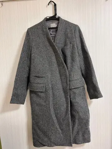 제인 스미스 롱 체스터 노카라 코트 38