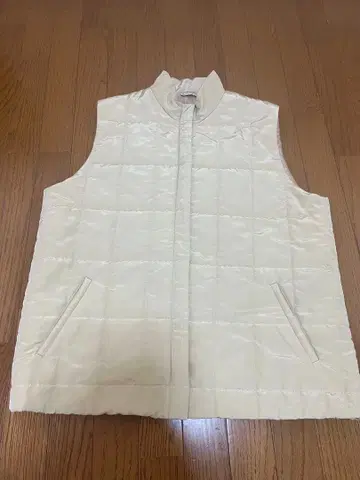 베이지 퀼팅 베스트