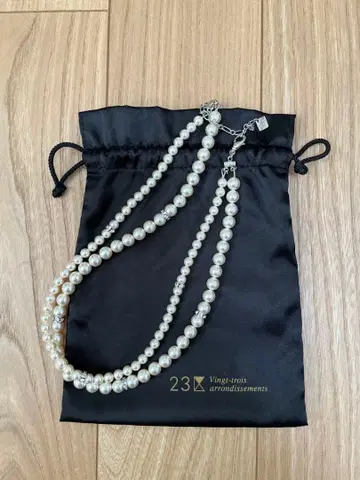 23구 온워드 2연 진주 조절 목걸이