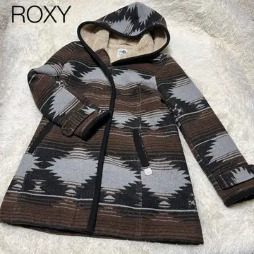 ROXY 록시 오르테가 무늬 안감 보아 후드티 코트 여성용 M