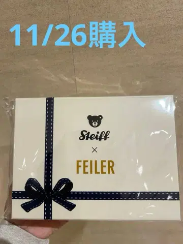 Steiff x FEILER 곰 무늬 손수건 세트