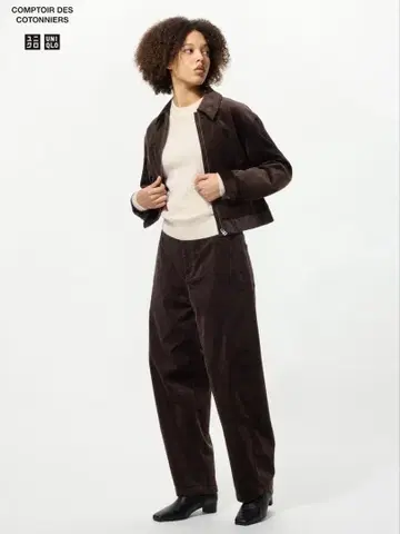 코듀로이 커브 팬츠 유니클로 L 사이즈