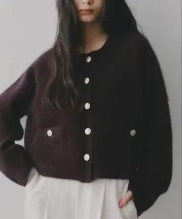 라쿤 털 버튼 가디건 / 아파트 바이 로리즈