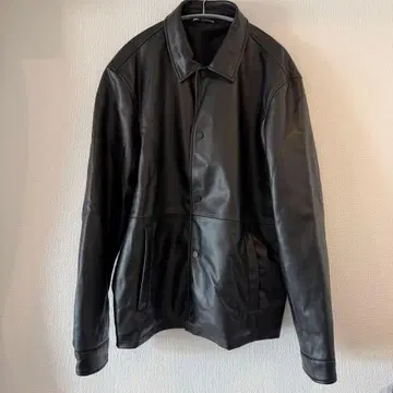 [ ZARA ] 블랙 가죽 자켓 L