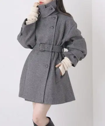 Chico 그레이 더블 브레스트 코트 F