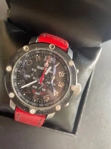 Angel Lover 크로노그래프 시계 레드/블랙