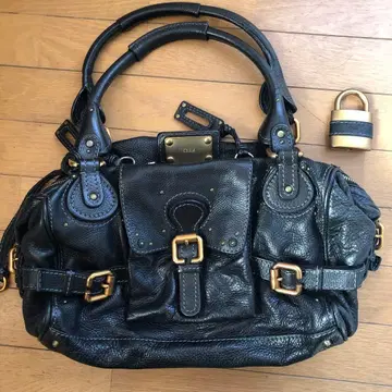 끌로에 블랙 가죽 핸드백 열쇠 포함