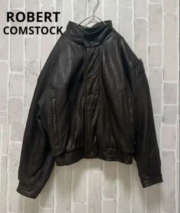 ROBERT COMSTOCK 플라이트 자켓 천연 가죽 램 가죽 블루종