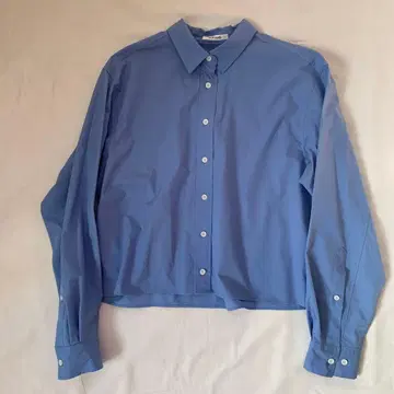 Whim Gazette 색스 블루 크롭 셔츠