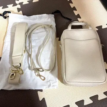 sonoca 씨 콜라보 가죽 멀티 숄더백 화이트