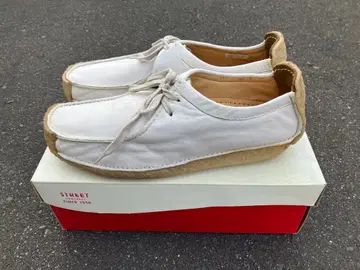 새상품 클락스 나탈리 왈라비 화이트 가죽 UK 7.5 26.5cm