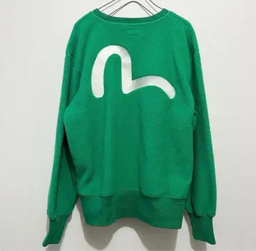 EVISU 보아 맨투맨 트레이닝복 갈매기 그린 플리스