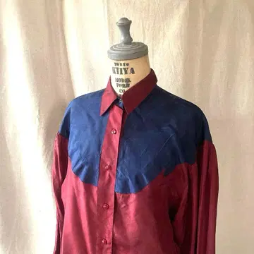 빈티지 웨스턴 셔츠 긴팔 셔츠 블라우스 로카빌리 드레스 셔츠