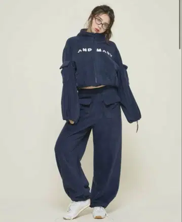 andmary Mary 로고 플리스 재킷/팬츠