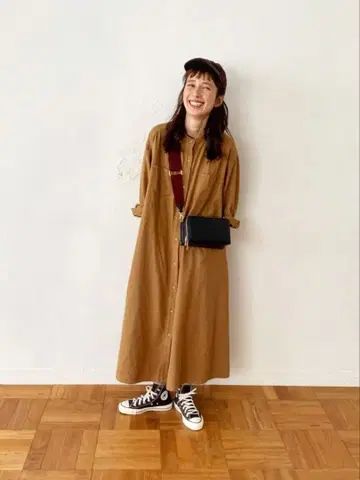 studio CLIP kazumi 콜라보 밑단 흔들림 롱 원피스