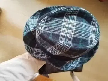 체크 무늬 버킷 햇