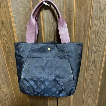 러셋 네이비 토트백 퍼플 핸들