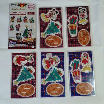 디즈니 아크릴 스탠드 미키&프렌즈 5종 세트 크리스마스