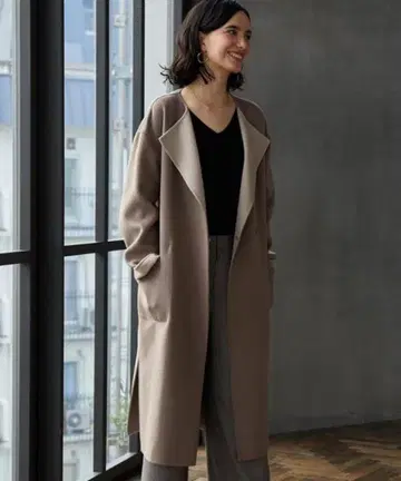 green label relaxing KF 리버 노카라 코트