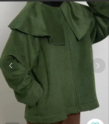 Re.EDIT 기모 샤기 빅 칼라 블루종