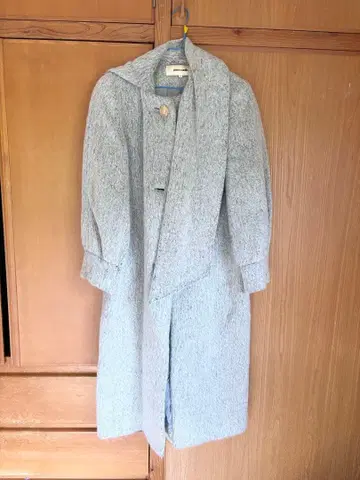 라핀 그레이 울 혼방 미들 코트 M