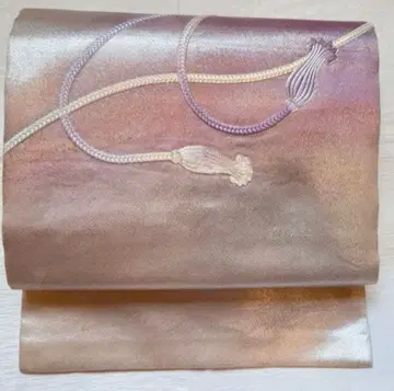 화사한 순수 실크 나고야 오비 조종 문양 핑크 퍼플