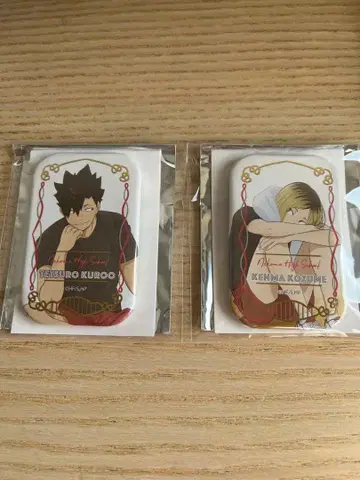 하이큐!! 스퀘어 캔뱃지 쿨다운 쿠로오 테츠로 & 코즈메 켄마