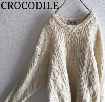 CROCODILE 크로커다일 케이블 니트 피셔맨 스웨터