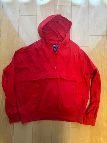 [90s~00s] 랜즈 엔드 아노락 후드티 빨간색 XL