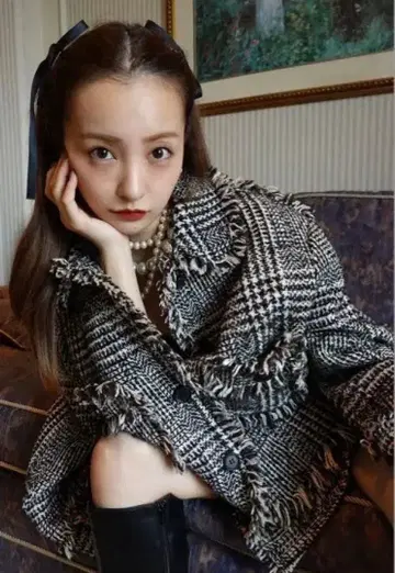 ROSYLUCE CHECK TWEED JACKET