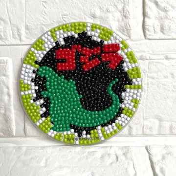 고질라 다이아몬드 아트 코스터 완성품 핸드메이드