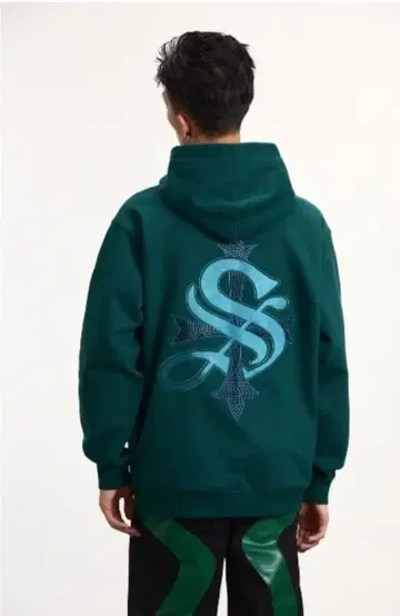 SUPPLIER CROSS LOGO HOODIE 후드티 그린