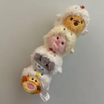 곰돌이 푸 썸썸 닭 병아리 봉제 인형 키링 디즈니