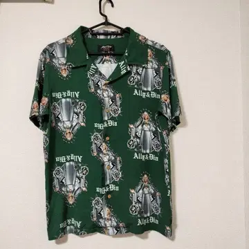 Ally&Dia 반팔 하와이안 셔츠 M 사이즈 그린