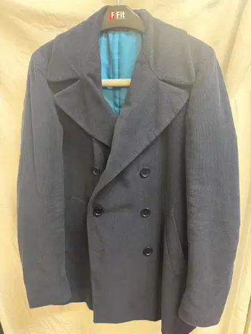 YOON 네이비 더블 브레스트 코트 46 italy