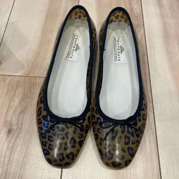 새상품급 TEMPERATE 텐페레이트 레오파드 무늬 발레 레인 슈즈 41