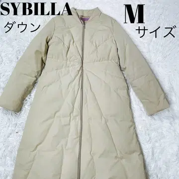 [새상품급] SYBILLA 노카라 다운 코트 M 사이즈 베이지