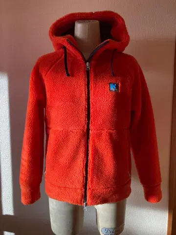 헬리 한센 두꺼운 원단 플리스 자켓 오렌지 더블 지퍼