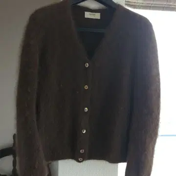 이탈리아제 TRUXA 브라운 긴팔 모헤어 가디건 44호