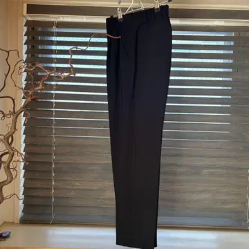 듀얼 뷰 블랙 슬랙스 허리 버튼 포함 40