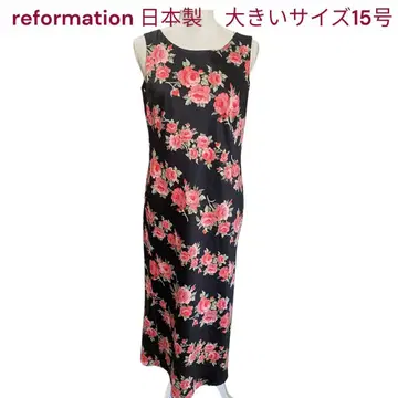 새상품급 일본제 리포메이션 롱 드레스 원피스 장미 꽃무늬 15호